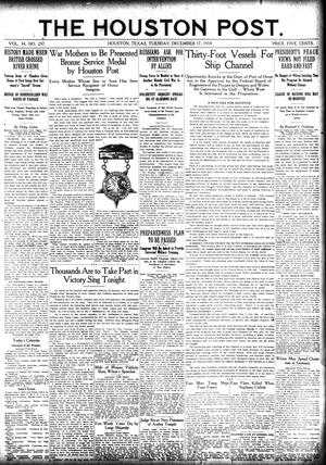 The Houston Post. (Houston, Tex.), Vol. 34, No. 257, Ed. 1 Tuesday, December 17, 1918