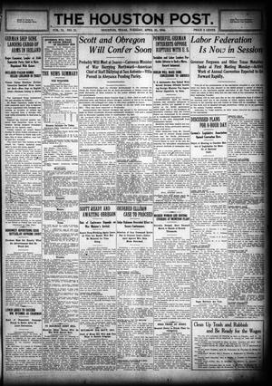 The Houston Post. (Houston, Tex.), Vol. 31, No. 21, Ed. 1 Tuesday, April 25, 1916