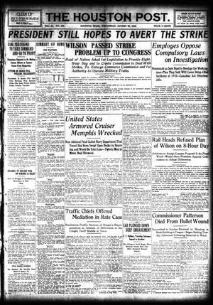The Houston Post. (Houston, Tex.), Vol. 31, No. 148, Ed. 1 Wednesday, August 30, 1916