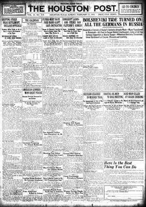 The Houston Post. (Houston, Tex.), Vol. 33, No. 319, Ed. 1 Sunday, February 17, 1918
