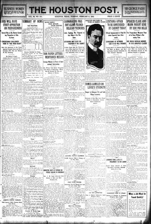 The Houston Post. (Houston, Tex.), Vol. 30, No. 311, Ed. 1 Tuesday, February 8, 1916