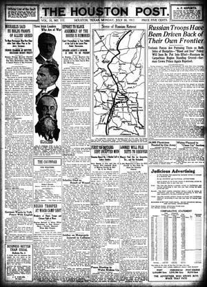 The Houston Post. (Houston, Tex.), Vol. 33, No. 117, Ed. 1 Monday, July 30, 1917