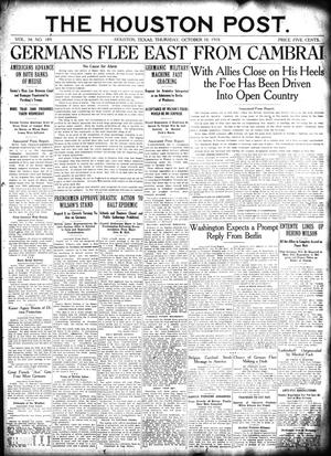The Houston Post. (Houston, Tex.), Vol. 34, No. 189, Ed. 1 Thursday, October 10, 1918