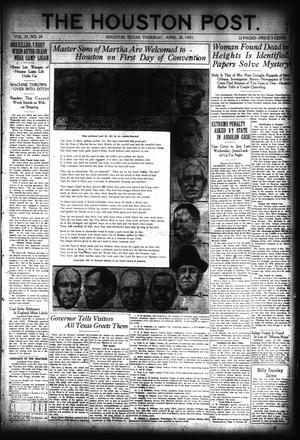 The Houston Post. (Houston, Tex.), Vol. 37, No. 24, Ed. 1 Thursday, April 28, 1921