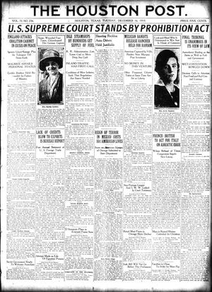 The Houston Post. (Houston, Tex.), Vol. 35, No. 256, Ed. 1 Tuesday, December 16, 1919