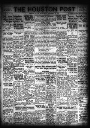 Primary view of object titled 'The Houston Post. (Houston, Tex.), Vol. 39, No. 168, Ed. 1 Wednesday, September 19, 1923'.