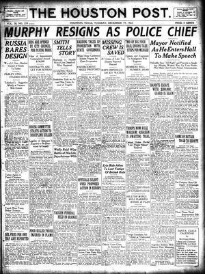 The Houston Post. (Houston, Tex.), Vol. 38, No. 259, Ed. 1 Tuesday, December 19, 1922