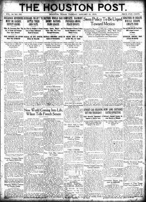 The Houston Post. (Houston, Tex.), Vol. 34, No. 292, Ed. 1 Tuesday, January 21, 1919