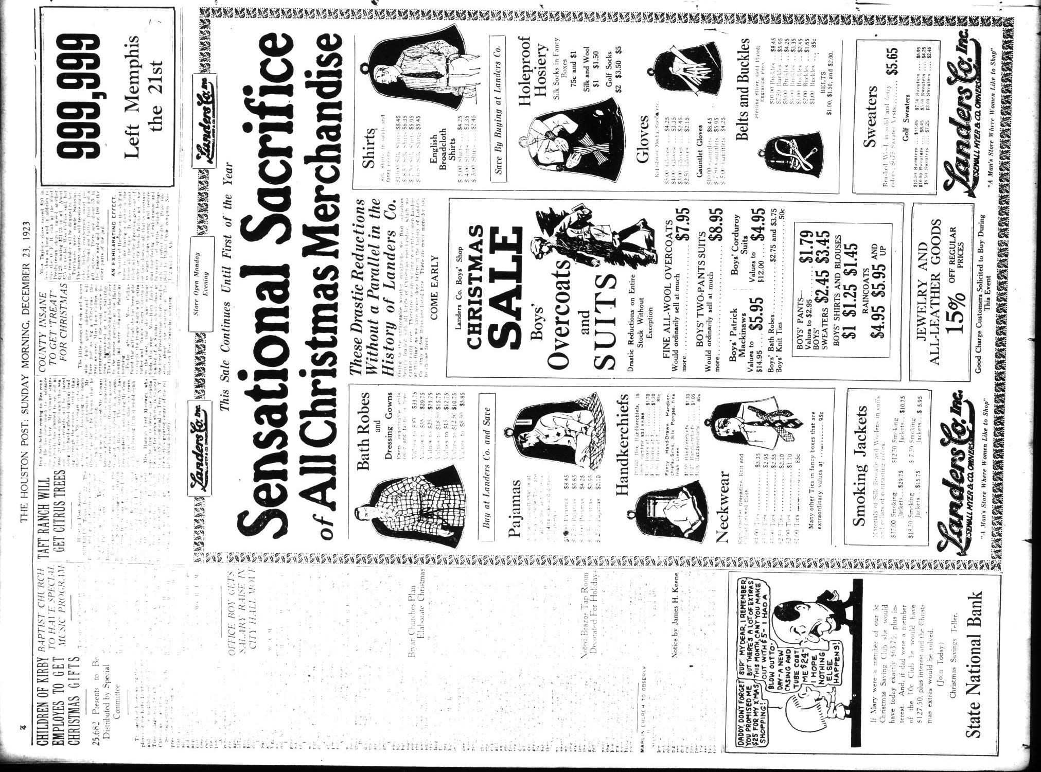 The Houston Post. (Houston, Tex.), Vol. 39, No. 263, Ed. 1 Sunday, December 23, 1923
                                                
                                                    [Sequence #]: 4 of 52
                                                