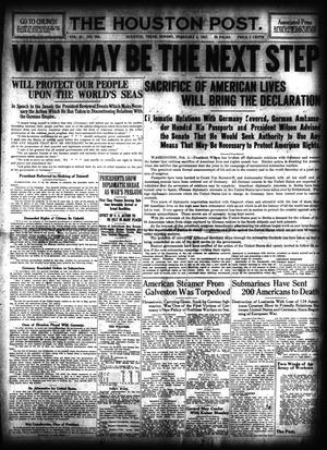 The Houston Post. (Houston, Tex.), Vol. 31, No. 306, Ed. 1 Sunday, February 4, 1917