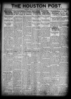 The Houston Post. (Houston, Tex.), Vol. 37, No. 208, Ed. 1 Saturday, October 29, 1921