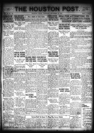 The Houston Post. (Houston, Tex.), Vol. 39, No. 169, Ed. 1 Thursday, September 20, 1923