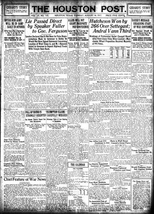 The Houston Post. (Houston, Tex.), Vol. 33, No. 132, Ed. 1 Tuesday, August 14, 1917