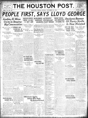 The Houston Post. (Houston, Tex.), Vol. 38, No. 201, Ed. 1 Sunday, October 22, 1922