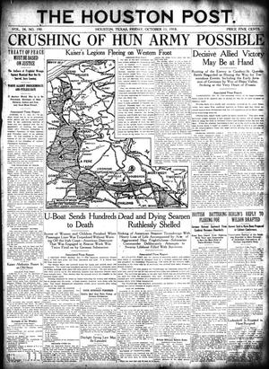 The Houston Post. (Houston, Tex.), Vol. 34, No. 190, Ed. 1 Friday, October 11, 1918