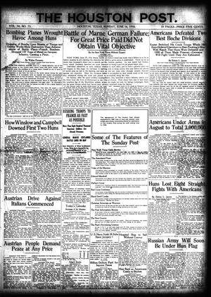 The Houston Post. (Houston, Tex.), Vol. 34, No. 73, Ed. 1 Sunday, June 16, 1918
