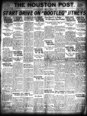 The Houston Post. (Houston, Tex.), Vol. 38, No. 364, Ed. 1 Tuesday, April 3, 1923