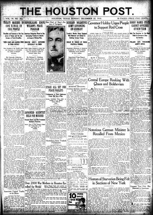 The Houston Post. (Houston, Tex.), Vol. 34, No. 262, Ed. 1 Sunday, December 22, 1918