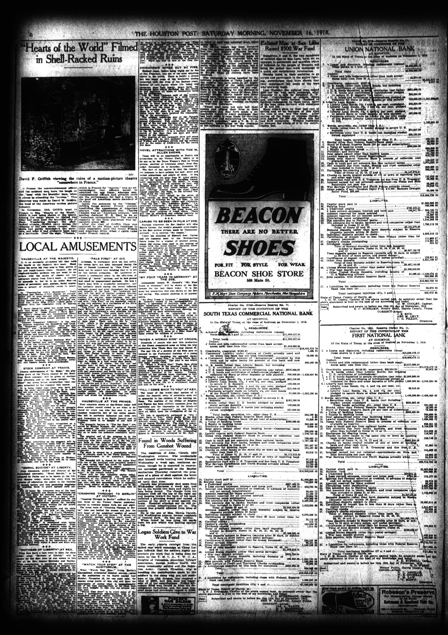 The Houston Post. (Houston, Tex.), Vol. 34, No. 226, Ed. 1 Saturday, November 16, 1918
                                                
                                                    [Sequence #]: 8 of 16
                                                