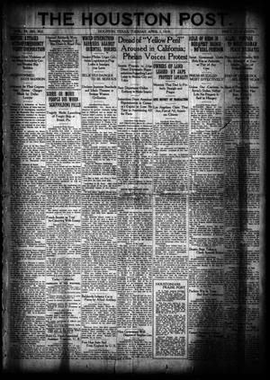 Primary view of object titled 'The Houston Post. (Houston, Tex.), Vol. 34, No. 362, Ed. 1 Tuesday, April 1, 1919'.