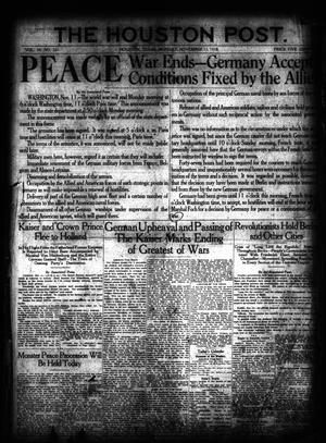 The Houston Post. (Houston, Tex.), Vol. 34, No. 221, Ed. 1 Monday, November 11, 1918