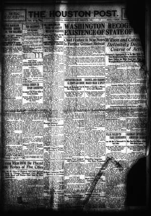 Primary view of object titled 'The Houston Post. (Houston, Tex.), Vol. 31, No. 361, Ed. 1 Saturday, March 31, 1917'.