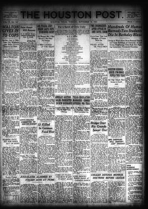 The Houston Post. (Houston, Tex.), Vol. 39, No. 167, Ed. 1 Tuesday, September 18, 1923