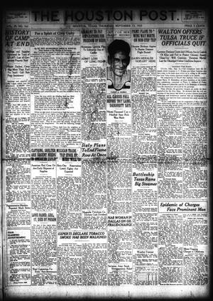 Primary view of object titled 'The Houston Post. (Houston, Tex.), Vol. 39, No. 162, Ed. 1 Thursday, September 13, 1923'.