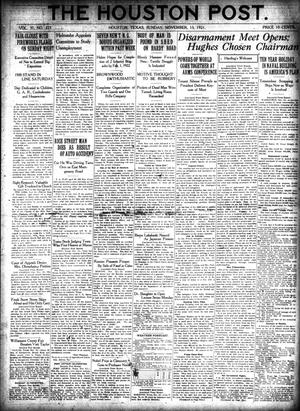 The Houston Post. (Houston, Tex.), Vol. 37, No. 223, Ed. 1 Sunday, November 13, 1921