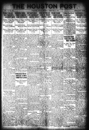 The Houston Post. (Houston, Tex.), Vol. 36, No. 310, Ed. 1 Monday, February 7, 1921