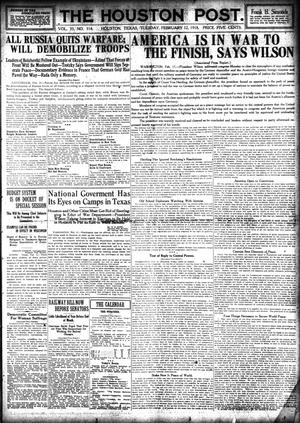 The Houston Post. (Houston, Tex.), Vol. 33, No. 314, Ed. 1 Tuesday, February 12, 1918