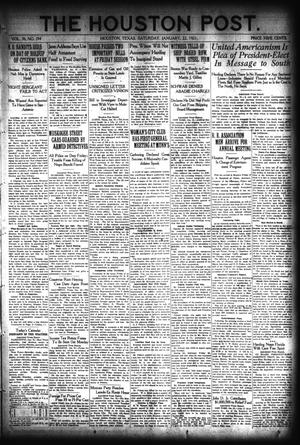 The Houston Post. (Houston, Tex.), Vol. 36, No. 294, Ed. 1 Saturday, January 22, 1921