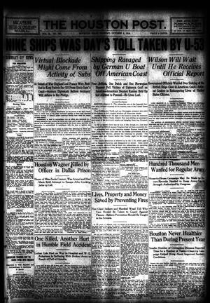 The Houston Post. (Houston, Tex.), Vol. 31, No. 188, Ed. 1 Monday, October 9, 1916