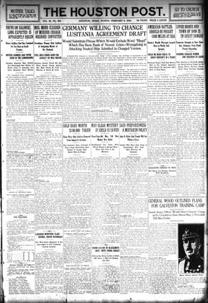 The Houston Post. (Houston, Tex.), Vol. 30, No. 309, Ed. 1 Sunday, February 6, 1916