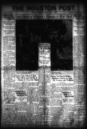 Primary view of object titled 'The Houston Post. (Houston, Tex.), Vol. 37, No. 57, Ed. 1 Tuesday, May 31, 1921'.