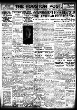 The Houston Post. (Houston, Tex.), Vol. 33, No. 155, Ed. 1 Thursday, September 6, 1917