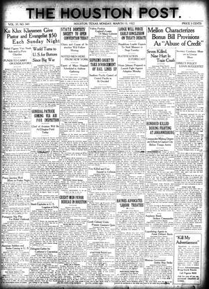 The Houston Post. (Houston, Tex.), Vol. 37, No. 343, Ed. 1 Monday, March 13, 1922