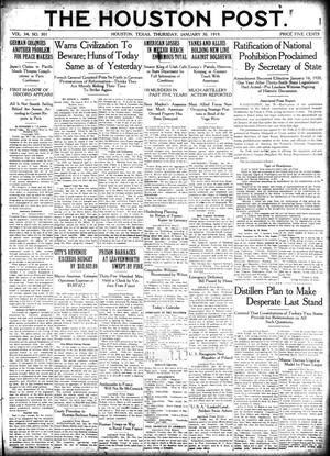 The Houston Post. (Houston, Tex.), Vol. 34, No. 301, Ed. 1 Thursday, January 30, 1919