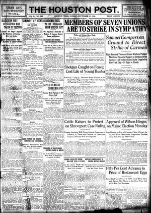 The Houston Post. (Houston, Tex.), Vol. 31, No. 160, Ed. 1 Monday, September 11, 1916