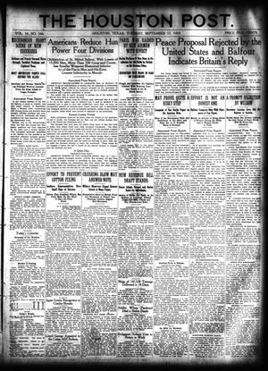 The Houston Post. (Houston, Tex.), Vol. 34, No. 166, Ed. 1 Tuesday, September 17, 1918