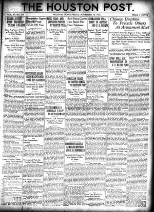 The Houston Post. (Houston, Tex.), Vol. 37, No. 228, Ed. 1 Friday, November 18, 1921