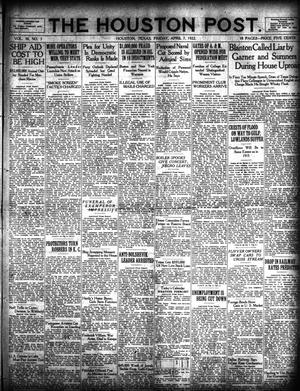 The Houston Post. (Houston, Tex.), Vol. 38, No. 3, Ed. 1 Friday, April 7, 1922