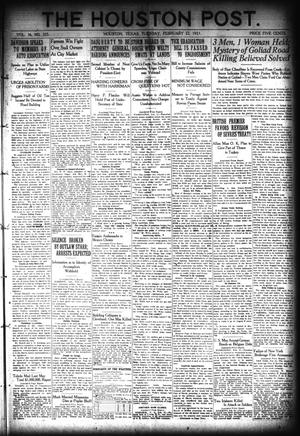 The Houston Post. (Houston, Tex.), Vol. 36, No. 325, Ed. 1 Tuesday, February 22, 1921
