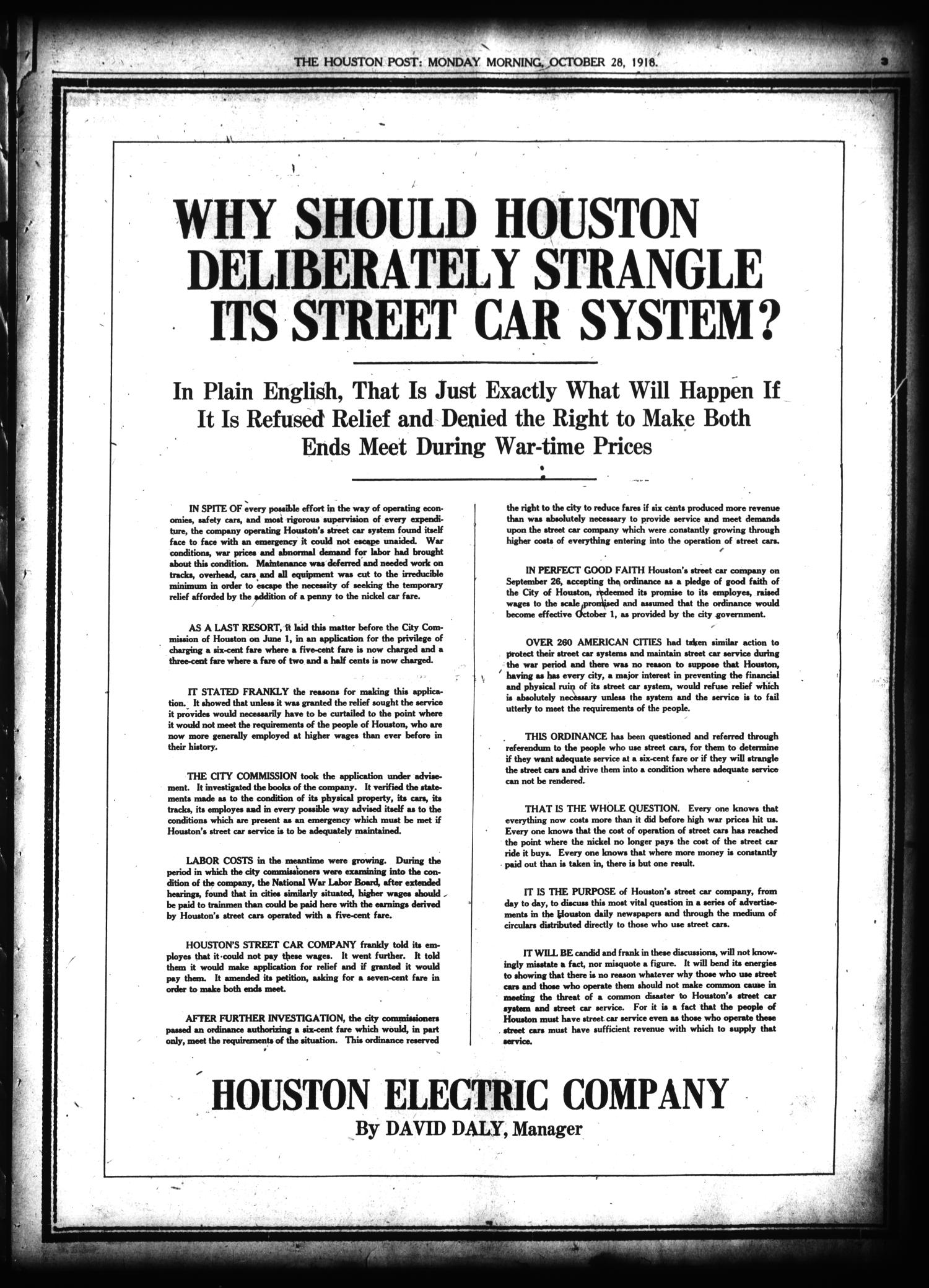 The Houston Post. (Houston, Tex.), Vol. 34, No. 207, Ed. 1 Monday, October 28, 1918
                                                
                                                    [Sequence #]: 3 of 10
                                                