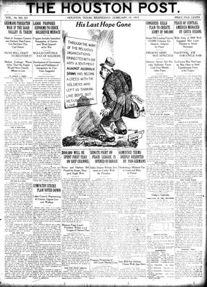 The Houston Post. (Houston, Tex.), Vol. 34, No. 321, Ed. 1 Wednesday, February 19, 1919