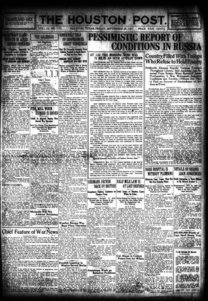 The Houston Post. (Houston, Tex.), Vol. 33, No. 177, Ed. 1 Friday, September 28, 1917