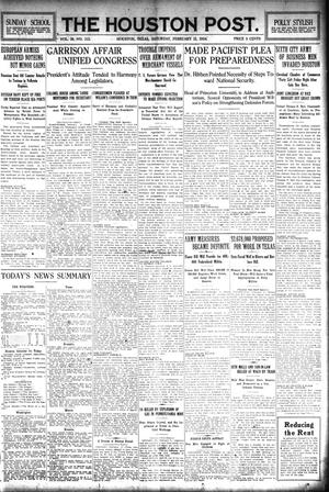 The Houston Post. (Houston, Tex.), Vol. 30, No. 315, Ed. 1 Saturday, February 12, 1916