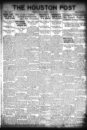 The Houston Post. (Houston, Tex.), Vol. 37, No. 19, Ed. 1 Saturday, April 23, 1921