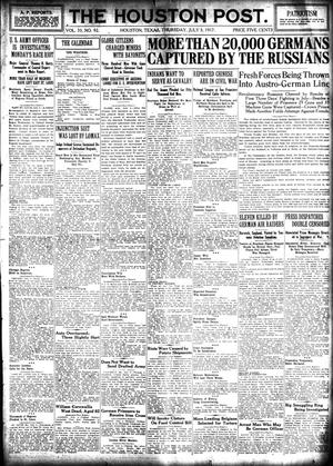 The Houston Post. (Houston, Tex.), Vol. 33, No. 92, Ed. 1 Thursday, July 5, 1917