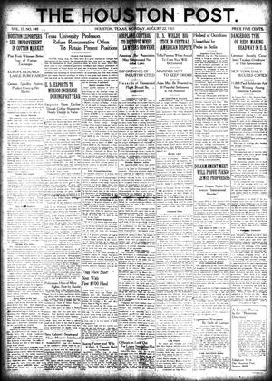 The Houston Post. (Houston, Tex.), Vol. 37, No. 140, Ed. 1 Monday, August 22, 1921